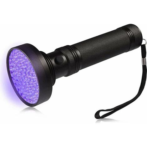 LED Lampe de Poche UV Lampe de Torche 100 LEDs Ultra Violet pour Animal Domestique d'urine Détecteur de Taches-Noir (1/5)