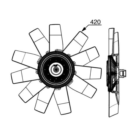 Ventilateur, refroidissement du moteur MAHLE CFF 530 000P FORD 1733923 4860431