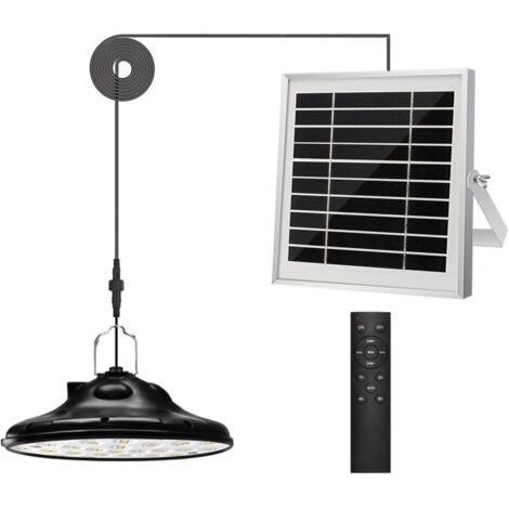Ulisem Solar Light Outdoor 100 LED 1200 LM, 3 Modes, Adjustable Solar Panel, 4 Brightness Levels with Remote Control, IP66 Waterproof, for Garden, Camping, Pergola, Balcony, Patio [Energy Class (1/4)