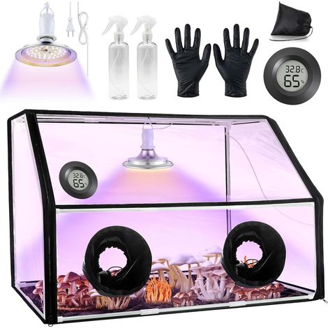 Kit de Culture de Champignons, Tente Transparente de Champignons avec Lampe (1/5)