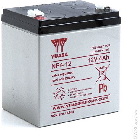 Batterie Plomb 12V 4Ah Yuasa (90X70X106) F1 (NP4-12)