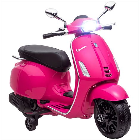 Moto électrique pour enfant Moto électrique enfant Vespa 6V rose (1/5)