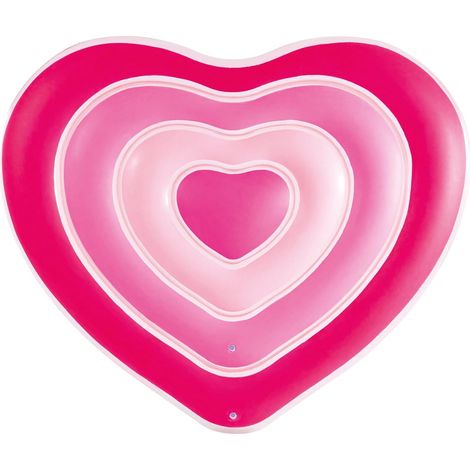 Flotteur en Forme de cœur gonflé : 1,55 m x 1,35 m x 25 cm (1/5)