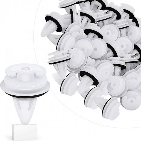 BEBUSINGOTO Clip de retenue de garniture de porte, 50 pièces, fixation de pare-chocs, Rivet pour Bmw séries 3, 5 et 7 E46 E36 E34 E38 E39 M3, avec joint (1/5)