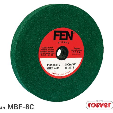 Mole al Carburo Silicio verde Rosver MBF D.200x25x32 Gr.W80J T.262/32 - Conf.3pz