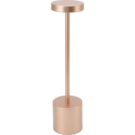 Lampe de bureau tactile LED style nordique à 3 niveaux, lampe de table décorative d'intérieur pour hôtel et restaurant, couleur or rose (1/5)