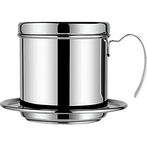 Vietnamese Coffee Maker, Portable Coffee Pot Stainless Steel, Coffee Press Reusable Coffee Machine, Manual Coffee Strainer Drip for Office, Home, Restaurant, Coffee Shop (1/5)