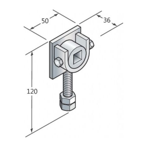 Support à vis M12 avec douille Q16 CAME 001YM0003