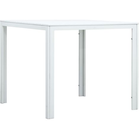 Couchtisch Weiß 78x78x74 cm HDPE Holzoptik vidaXL