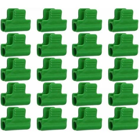 Greenhouse Film Clips, 20 Pack Plastic Laminate Clips, 11mm Diameter Shelter Banners Frames Row Covers Clips