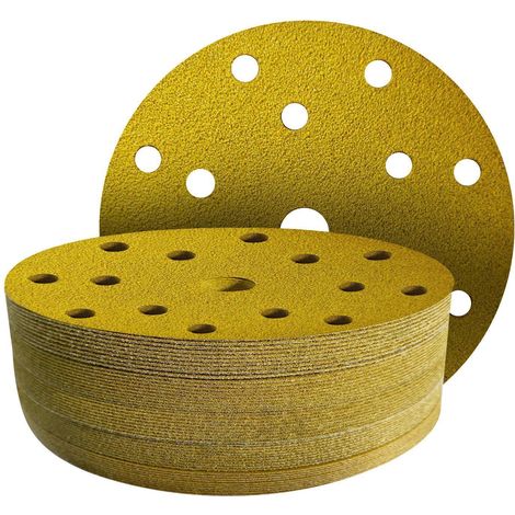 Schleifscheiben 150mm Klett, 50 Stück, 15 Loch, Körnung P80, für Exzenterschleifer (1/5)