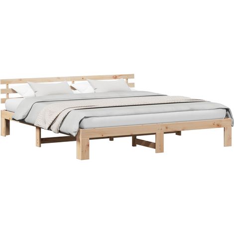 Maison Exclusive - Estructura de cama Natural 180 x 200 cm Madera (1/5)