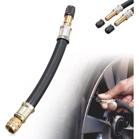 Extensor de válvula flexible universal para neumáticos de coche, camión, motocicleta y bicicleta, 100 mm. (1/4)