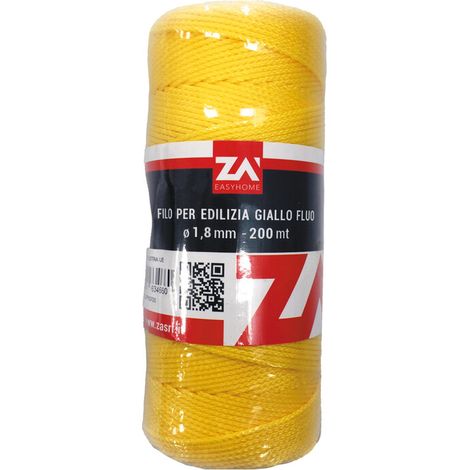 FILO P/EDILIZIA 1,8 MM CF 200 M GIALLO- 1,0 confezione