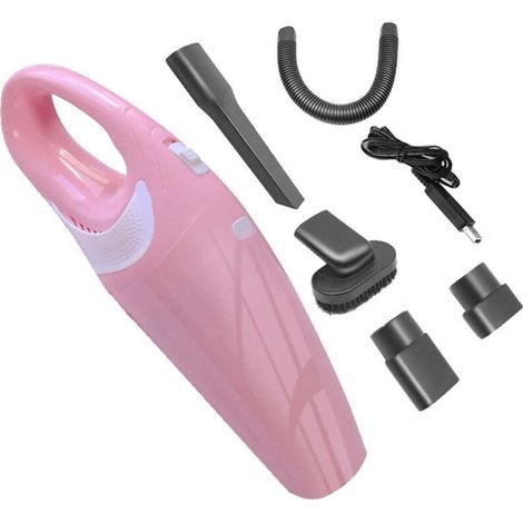 Kabelloser Handstaubsauger mit USB-Ladung, Staubkollektor, Mini-Handstaubsauger für Tastatur und Auto (rosa) (1/5)