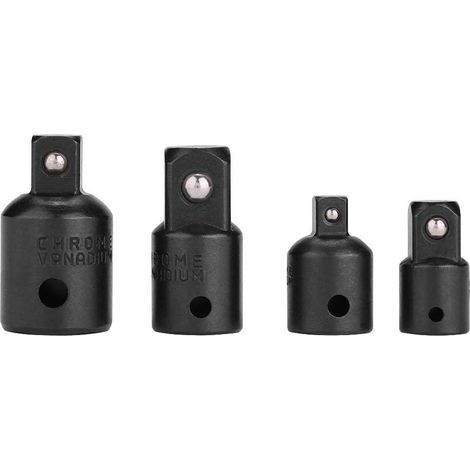 Adaptateur de Douille réducteur 4 pièces adaptateurs de Douille en Acier au Chrome Vanadium réducteurs pour clé de Conversion de Tournevis à Percussion (1/5)