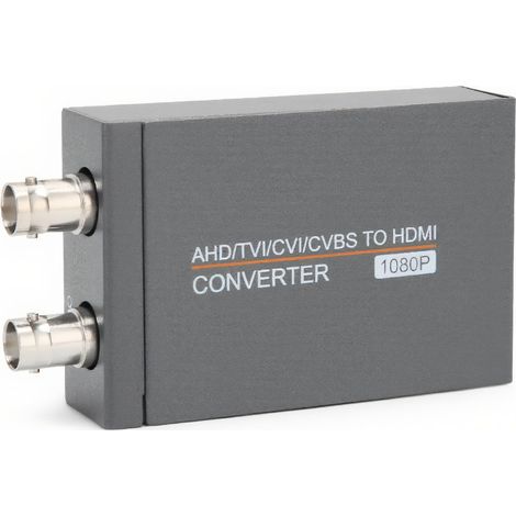Adaptateur Convertisseur AHD TVI CVI CVBS vers HDMI, Full HD 720P 1080P 3MP 4MP 5MP 8MP BNC vers HDMI Adaptateur Vidéo pour Moniteur HDTV DVR, Convertir Le Signal Vidéo TVI CVI AHD CVBS BNC vers HDMI (1/5)