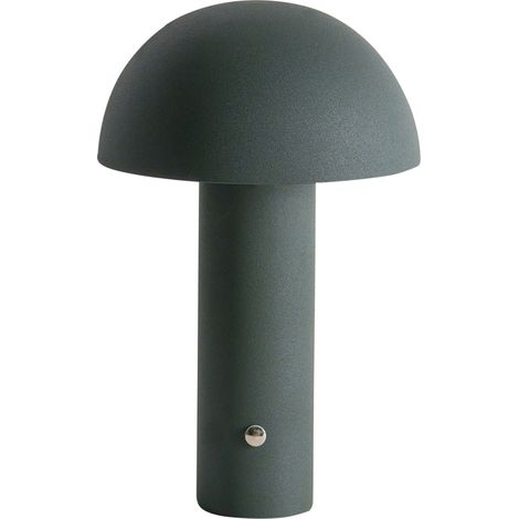 Lampada da tavolo moderna in metallo per interni ed esterni Luce LED senza fili Fungo Verde Scuro Bojo