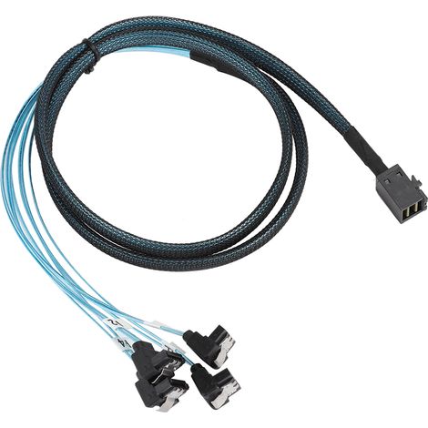 Câble de conversion Mini SAS HD 36P SFF-8643 vers 4x SATA 7 broches pour disque dur, moulage par injection (1/5)