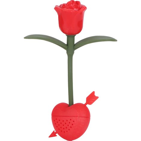 Passe-thé en silicone en forme de rose, infuseur à feuilles en vrac, filtre à thé, cadeau pour maison et bureau (1/5)