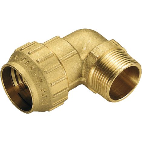 RACCORDO CURVO IN OTTONE MASCHIO ø20X11/2   TIEMME RACCORDERIE SPA