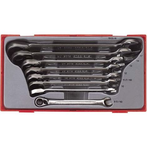 Juego de llaves combi carraca articulada Tengtools TT6508RAF