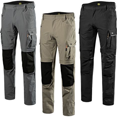 Pantalones de trabajo elásticos Diadora Pant Tech Performance - XS - Nero