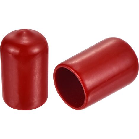 20pcs Embouts en Caoutchouc, 12.5 mm ID Vis Filetage Protecteur en PVC pour Vis Embouts de Protection Flexible pour Tube Métallique, Câbles, Fils, Écrou et Cache Boulon, Bordeaux (1/5)
