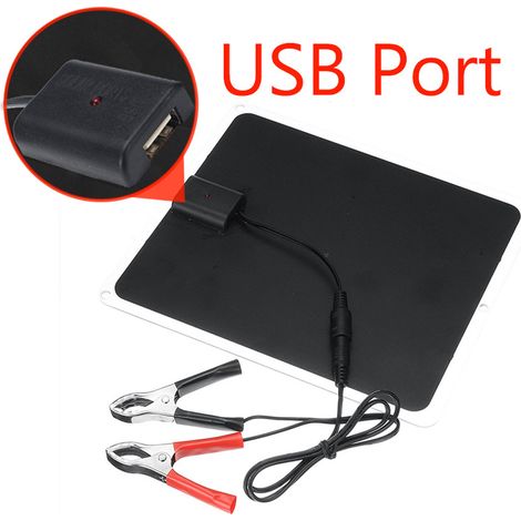 20W silicium monocristallin Camping en plein air randonnée USB panneau solaire chargeur de puissance Portable voiture lumière ventilateur outil de recharge panneaux amovibles (1/5)