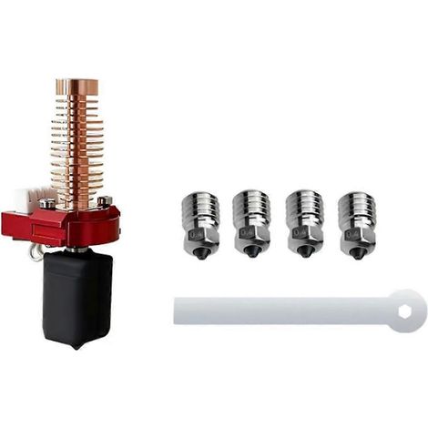 Verbessertes Hotend für Flashforge Adventurer 5M: AD5M Düsenkit mit Keramik-Heizblock und 4 Düsen (0,4 mm) (1/5)