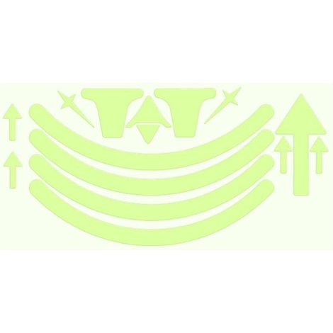 Autocollants lumineux, décalcomanies fluorescentes légères, patch autocollant pour vol de nuit (1/4)