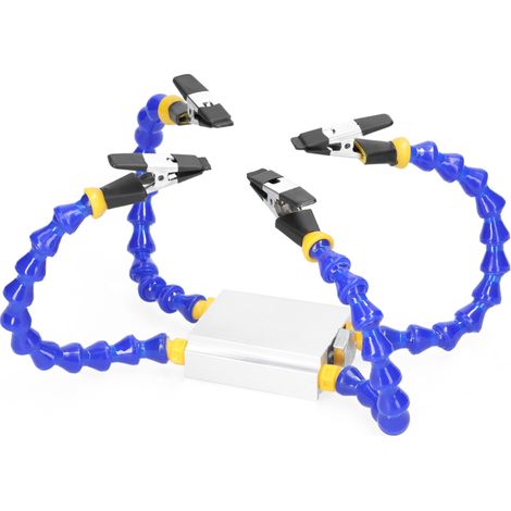 Étau d'établi avec bras flexible, pince en alliage d'aluminium, support pour fer à souder, réparation de circuits imprimés, clip universel auxiliaire, outil troisième main (1/5)