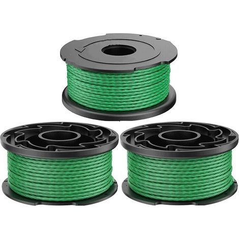 Spool of trimmer line for Black & Decker A6486 GL7033 GL8033 GL9035 cordless trimmers, 2.0 mm x 6.1 m. Replacement spool of line for Black & Decker A6486 (pack of 3). (1/5)