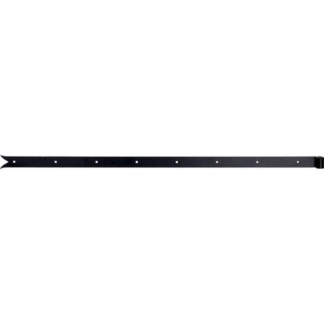 Penture de porte queue de carpe noire 1200mm Ø16 en acier zingué – Pour menuiserie intérieure – 308728