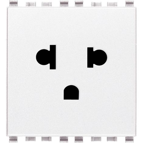 VIMAR - 20248.B Prise SICURY 2P+T 16A USA+EU blanc