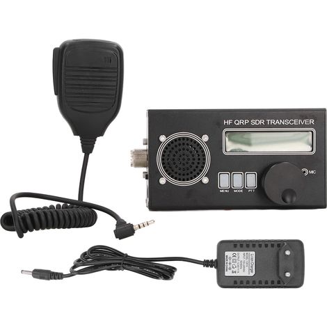 Émetteur-récepteur SDR ondes courtes (8 bandes, fonctionnement QRP) avec batterie intégrée pour la réception du signal, 100–240 V, prise européenne (1/5)