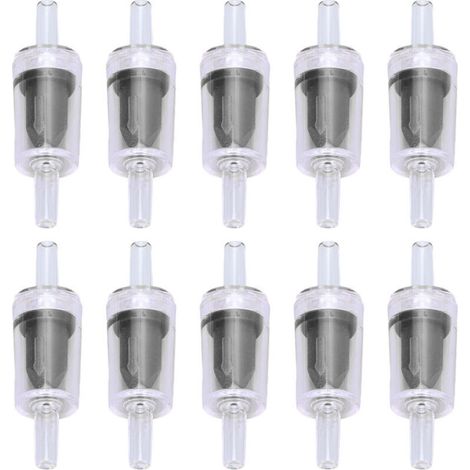 10 Pièces Clapet Anti-Retour 4mm Noir pour Pompe à Air Aquarium - Valve Unidirectionnelle Étanche Réservoir Poissons
