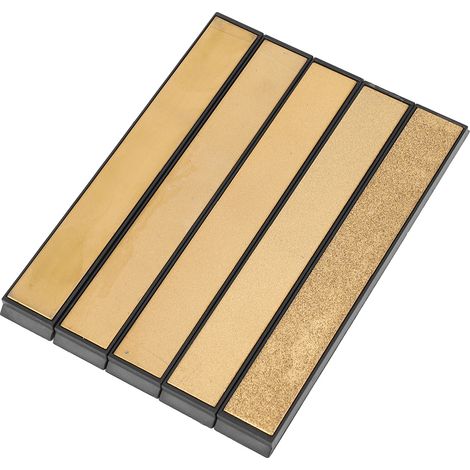 Set aus 5 titanbeschichteten Schmirgelsteinen, Schneideschärfwerkzeug, Körnung 80-2000 (1/5)