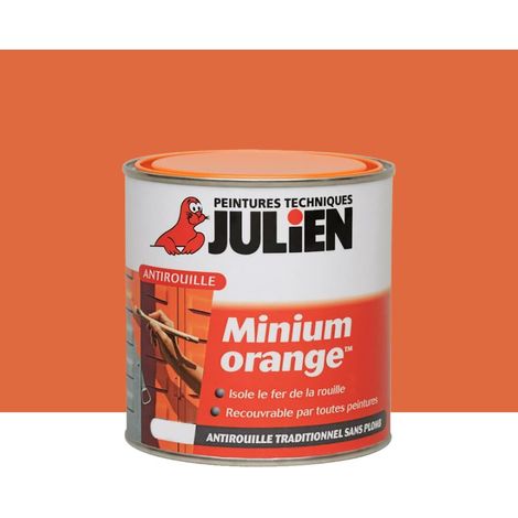 Peinture protection antirouille Minium Julien Orange Mat 0,5 L (1/2)