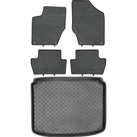 Juego de alfombrillas de goma para Peugeot 308 I Hatchback (2007-2013) + alfombrilla para maletero. (1/5)