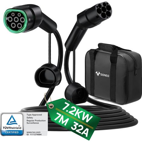 Ladekabel für Elektrofahrzeuge, Typ 2 & CCS2-Kompatibilität, langlebiges Design, 7kW 32A 7M (1/2)