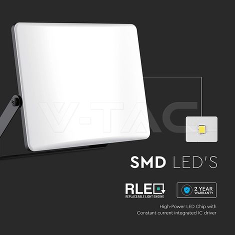 V‑TAC Faro LED 50 W con Diffusore Opaco, Frame Nero, CCT Regolabile 3in1 , IP65 – 23768 (1/5)