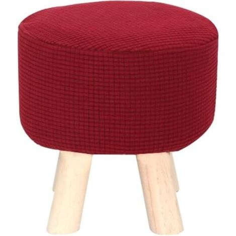 2 housses de repose-pieds rondes, housse de repose-pieds élastique, housse de protection amovible et lavable, repose-pieds, housse de repos de salon en spandex (diamètre applicable : 28--Karteo (1/4)