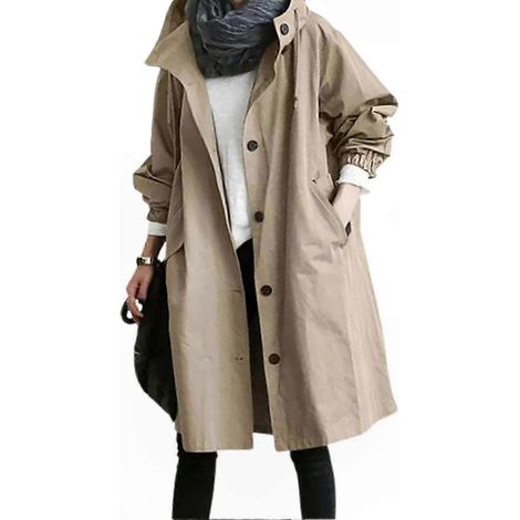 Veste imperméable femme avec capuche - Coupe-vent légère pour randonnée, camping et voyages - Protection pluie et vent, idéale pour activités extérieures (1/4)