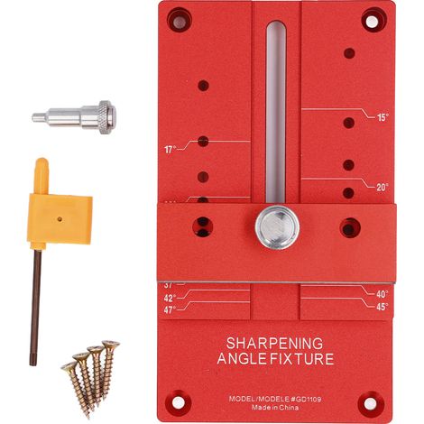 Herramienta guía de ángulo de afilado de aleación de aluminio para cinceles de madera. (1/5)