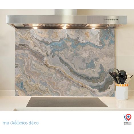 Fond de hotte : Marbre Illustration - Verre trempé - 70 cm - 60 cm (1/5)