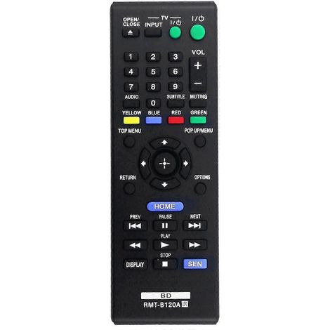 Télécommande de remplacement RMT-B120A pour lecteur DVD Blu-ray 3D Sony BDP-S5100, BDP-S1100, BDP-S3100, BDP-S190 et BDP-S590 (kns) (1/5)
