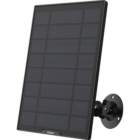 ieGeek Type-C Solarpanel für Überwachungskamera Aussen Akku Wetterfest 360° Einstellbare Halterung USB Schnittstelle Unterbrechungsfreie Umweltschutzstromversorgung