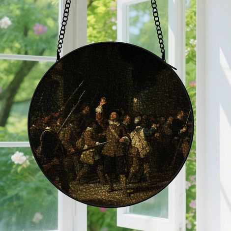 Capteur de Soleil en Vitrail  Décoration Spirituelle pour Maison 15cm (1/4)
