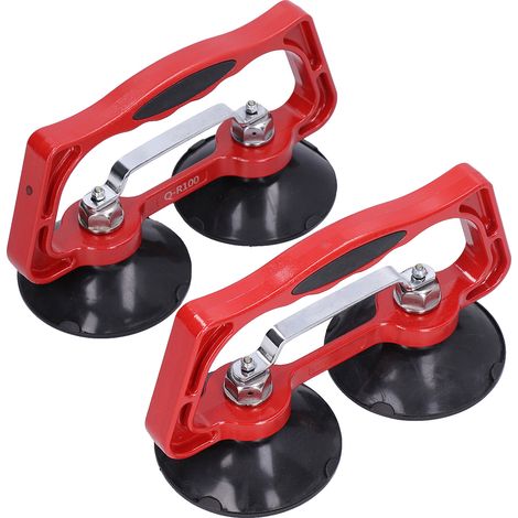 2 Pièces Ventouse de Levage Professionnelle Double Cups pour Verre avec Poignée, Capacité 35kg (1/5)